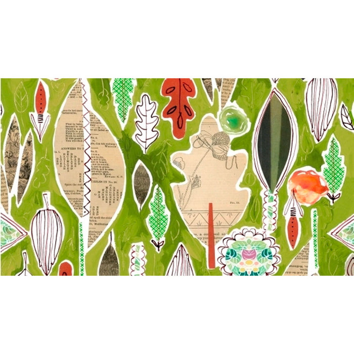 Leaf Collage fabric by August Wren for Dear Stella  Fabrics. Sold by Canadian online fabric store Woven Fabric Gallery.