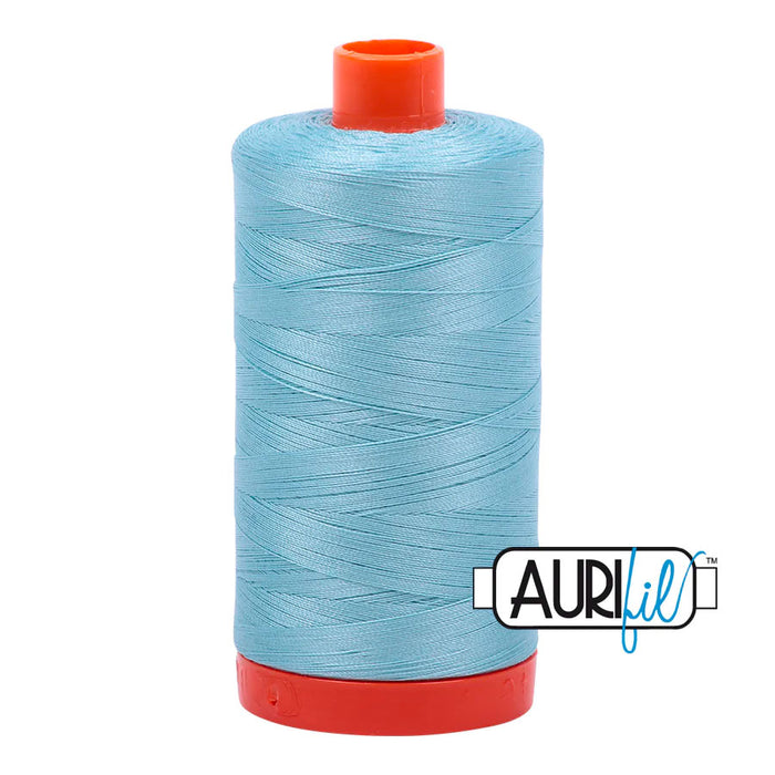 Aurifil Thread Light Grey Turquoise 2805 50 wt. Sold by Canadian online fabric store Woven Fabric Gallery.
