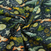 Marine Deep Blue organic fabric by Mustard Beetle from Birch Fabrics.  Sold by Canadian online fabric store Woven Fabric Gallery.