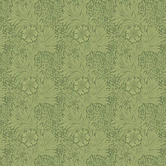 Marigold Green fabric by William Morris. Sold by Canadian online fabric store Woven Fabric Gallery.
