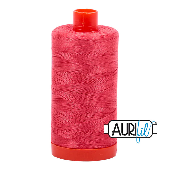 Aurifil Thread Medium Red 5002 50wt.  Sold by Canadian online fabric store Woven Fabric Gallery. 