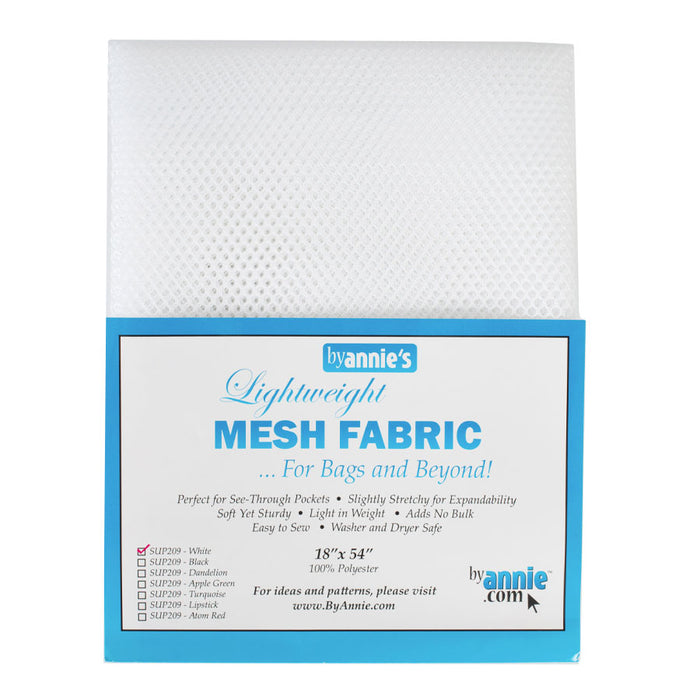Mesh Fabric white from By Annie. Sold by Canadian online fabric store Woven Fabric Gallery.