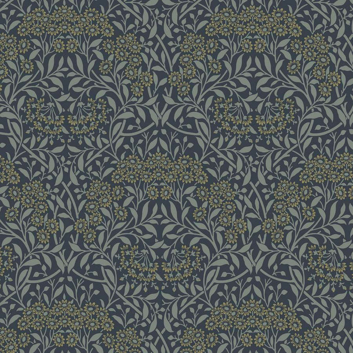 Michaelmas Daisy Ink fabric by William Morris. Sold by Canadian online fabric store Woven Fabric Gallery. 