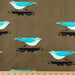 Mountain Blue Bird organic fabric by Charley Harper for Birch Fabrics. Sold by Canadian online fabric store Woven Fabric Gallery.