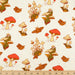Mushrooms Cream organic fabric from Birch Fabrics. Sold by Canadian online fabric store Woven Fabric Gallery.