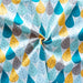 Octpberama Blue organic fabric  by Charley Harper. Sold by Canadian online fabric shop Woven Fabric Gallery.