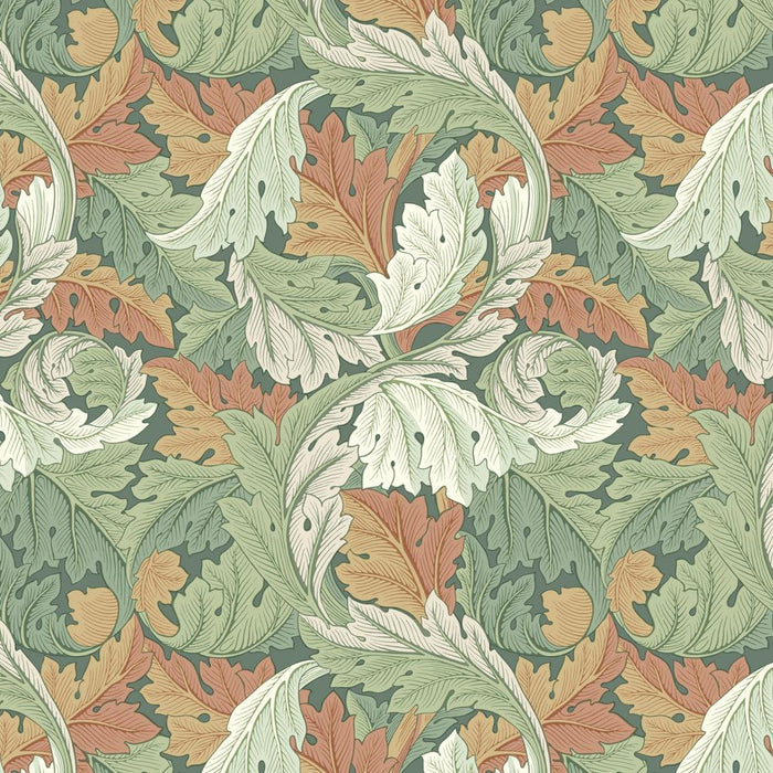 Large Acanthus Multi fabric. Design by William Morris for Free spirit Fabrics.   Sold by Canadian online fabric store Woven Fabric Gallery.