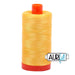 Aurifil Thread Pale Yellow 1135 50wt. Sold by Canadian online fabric shop Woven Fabric Gallery.