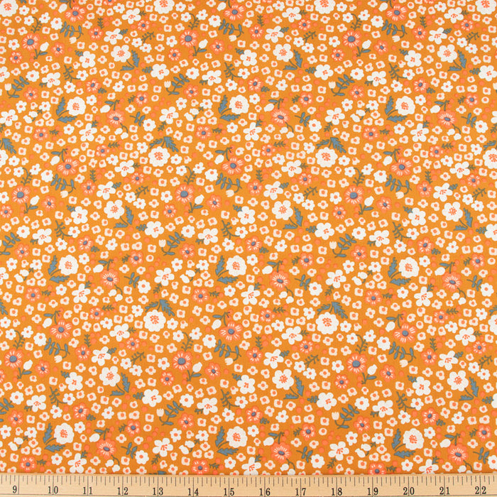 Petite Caramel organic cotton lawn from Birch Fabrics. Sold by Canadian oline fabric store Woven Fabric Gallery 