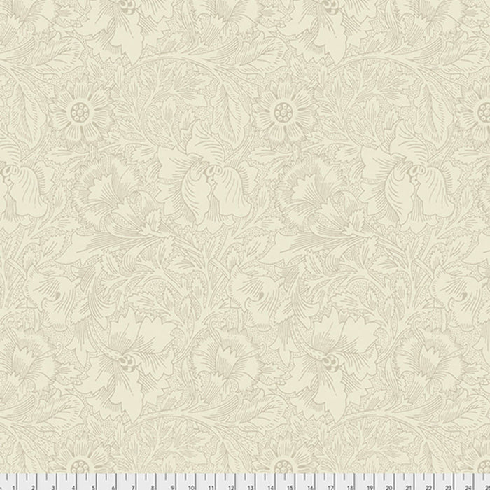 Poppy Cream fabric design by William Morris. Sold by Canadian oline fabric store Woven Fabric Gallery.