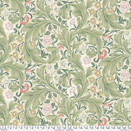 Leicester Ivory Quilt Backing fabric. Design by William Morris for Free Spirit Fabrics. 100% cotton 108" wide. Sold by Canadian online fabric store Woven Fabric Gallery.