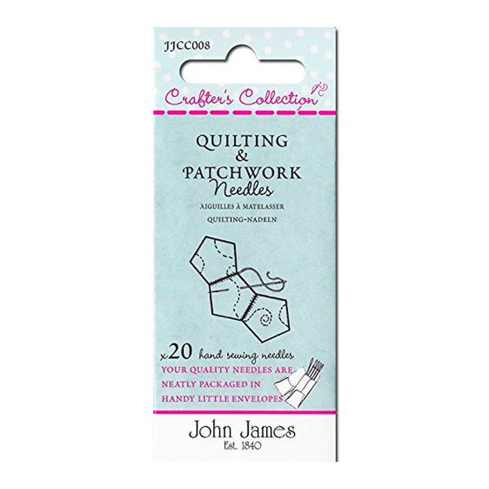 Quilting & Patchwork Needles from John James. Sold by Canadian online fabric store Woven Fabric Gallery. 