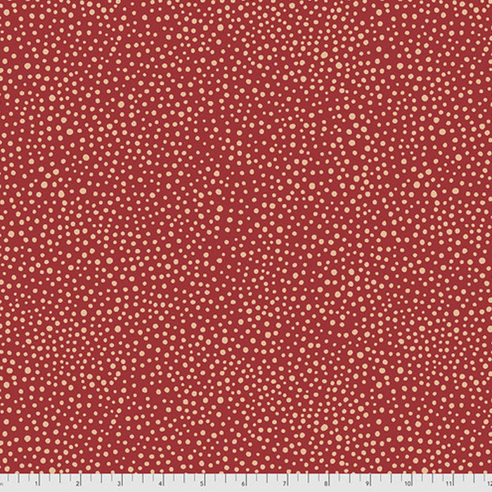 Seaweed Dot Red fabric design by William Morris. Sold by Canadian online fabric store Woven Fabric Gallery.