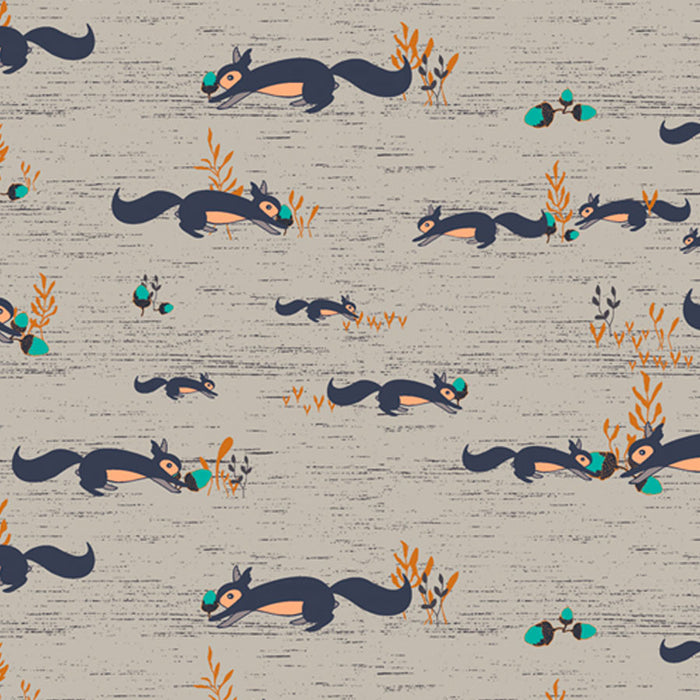 Squirrels fabric from Little Forester by Art Gallery Fabrics. Sold by Canadian online fabric store Woven Fabric Gallery.