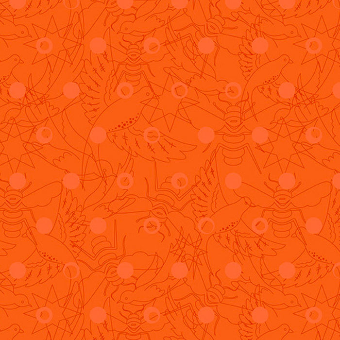Sunprint Carrot fabric by Alison Glass. Sold by Canadian online fabric store Woven Fabric Gallery.