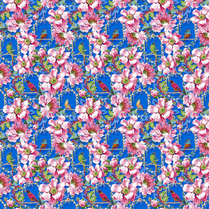 The Queens Musicians small royal fabric by Odile Bailloeul. Sold by Canadian online fabric store Woven Fabric Gallery.