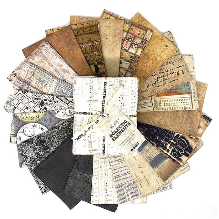 Fat quarter Fabric Bundle Nuetral by Tim Holtz. Fat quarter fabric Bundle by Tim Holtz. Sold by Canadian online fabric store Woven Fabric Gallery.