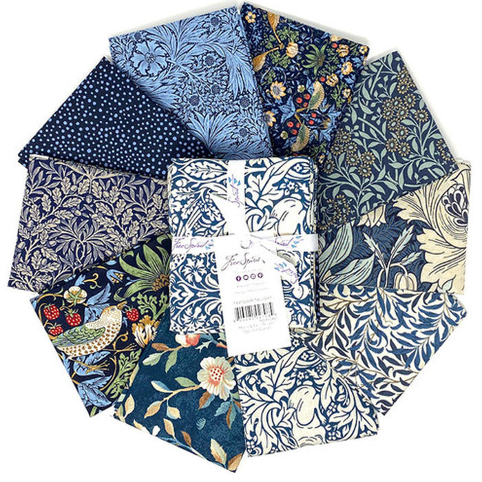 Twilight Fat Quarter Bundle by William Morris. Sold by Canadian online fabric store Woven Fabric Gallery.