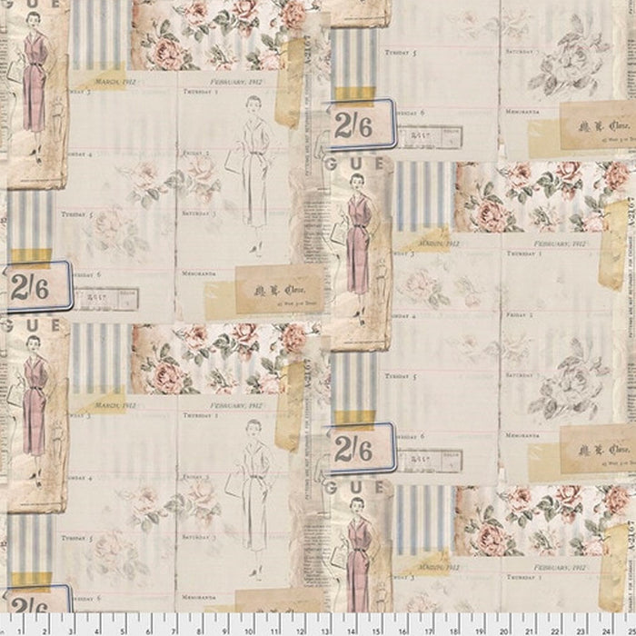 Vogue fabric by Tim Holtz. Sold by Canadian online fabric store Woven Fabric Gallery. 