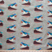 Wood Duck organic fabric by Charley Harper. Sold by Canadian online fabric store Woven Fabric Gallery. 