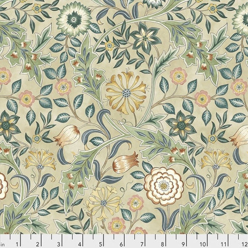 Morris & Co. Wilhemina Linen Colour fabric - Woven Modern Fabric Gallery